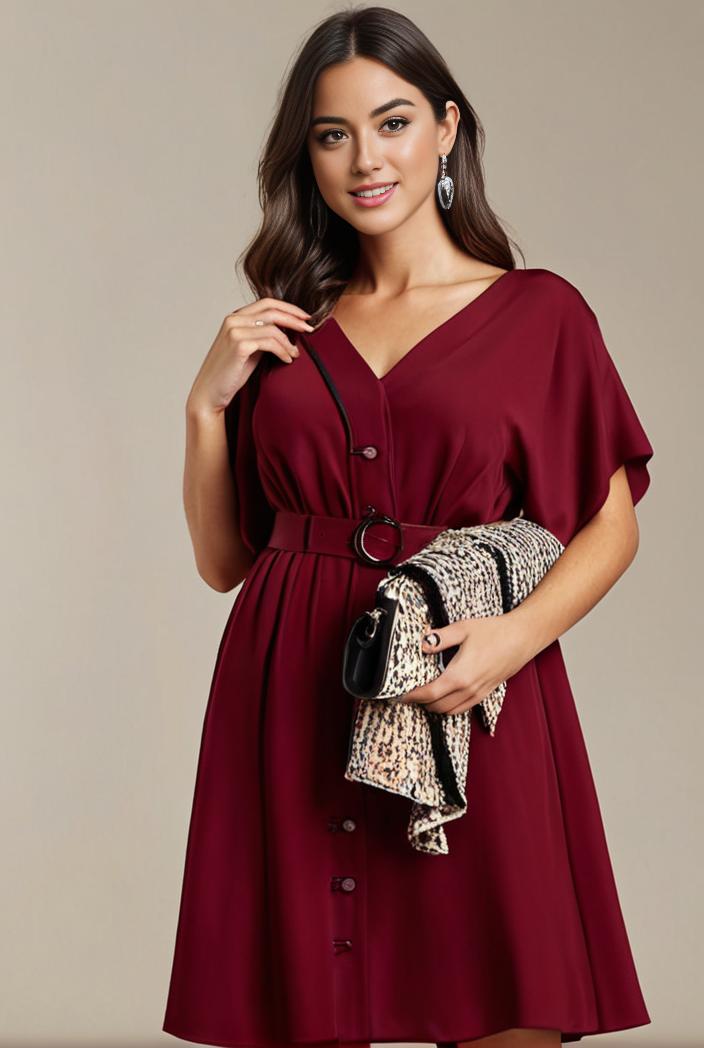 plus size simple chiffon pleated a line round neckline bridesmaid dress 102541