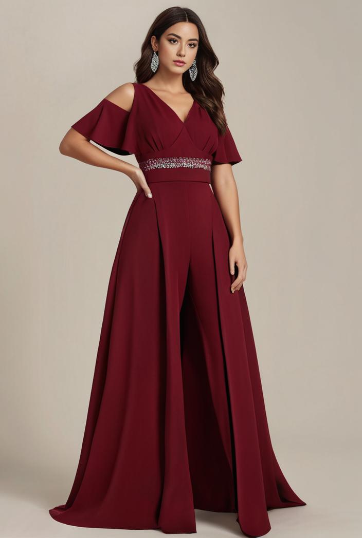 plus size simple chiffon pleated a line round neckline bridesmaid dress 102547