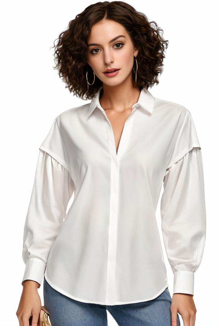 plus size casual blouse women s plus solid button up lantern sleeve turn down collar nipped waist blouse 142512