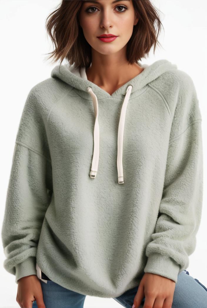 plus size casual hoodie women s plus solid ribbed long sleeve slight stretch hoodie drawstring sweatshirt 142542