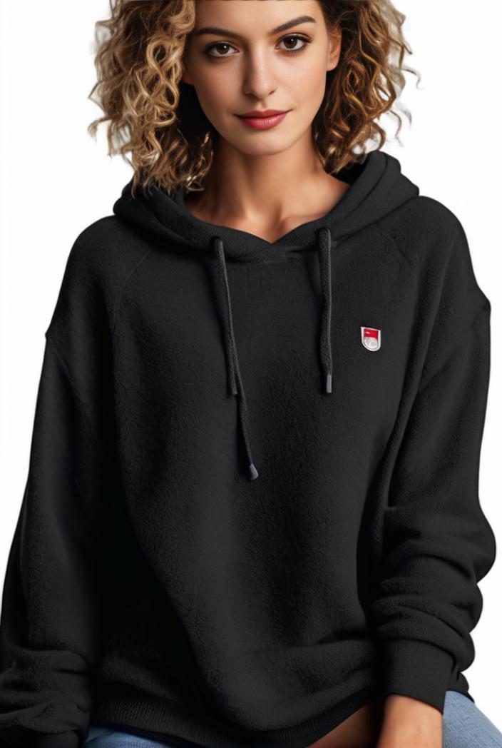 plus size casual hoodie women s plus solid ribbed long sleeve slight stretch hoodie drawstring sweatshirt 142550