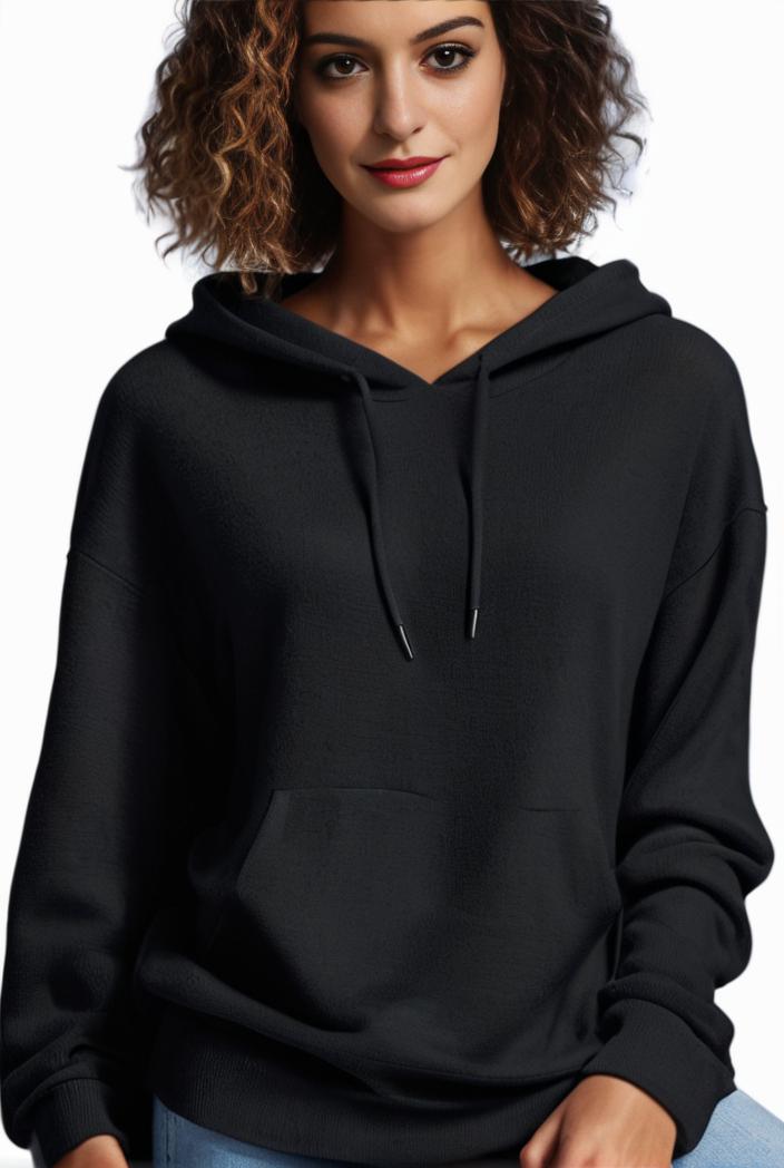 plus size casual hoodie women s plus solid ribbed long sleeve slight stretch hoodie drawstring sweatshirt 142555
