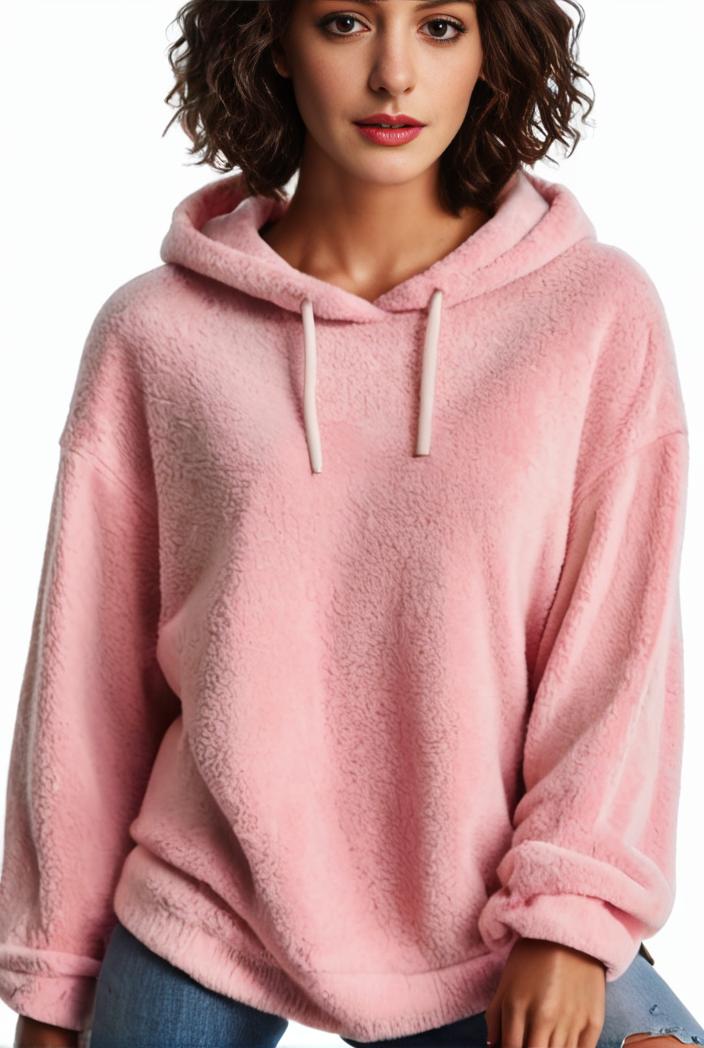 plus size casual hoodie women s plus solid ribbed long sleeve slight stretch hoodie drawstring sweatshirt 142558