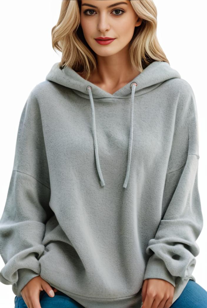 plus size casual hoodie women s plus solid ribbed long sleeve slight stretch hoodie drawstring sweatshirt 142570
