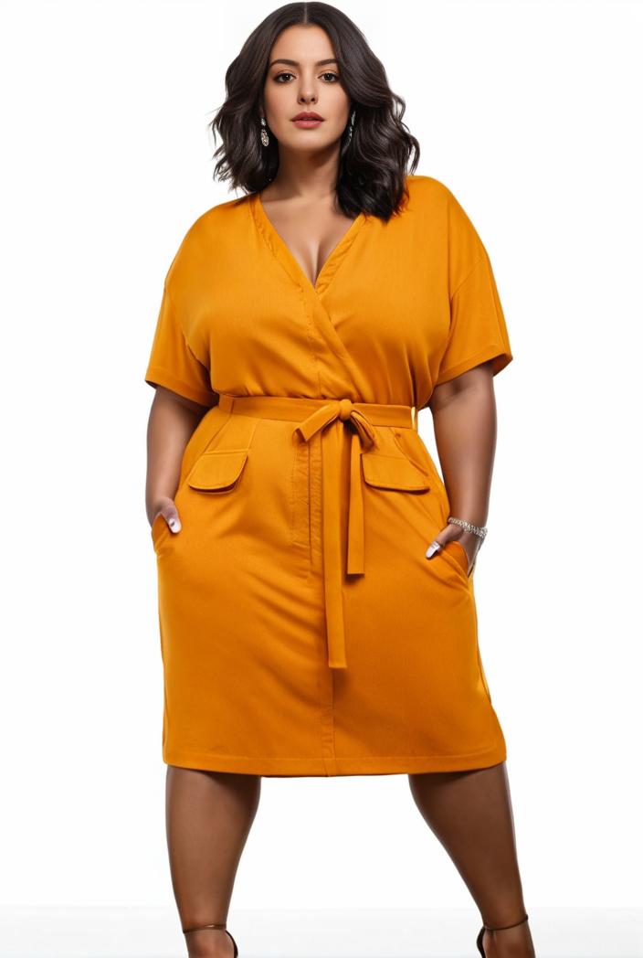 plus size faith letter print short sleeve midi dress with pockets women s plus slight stretch casual dress 142864