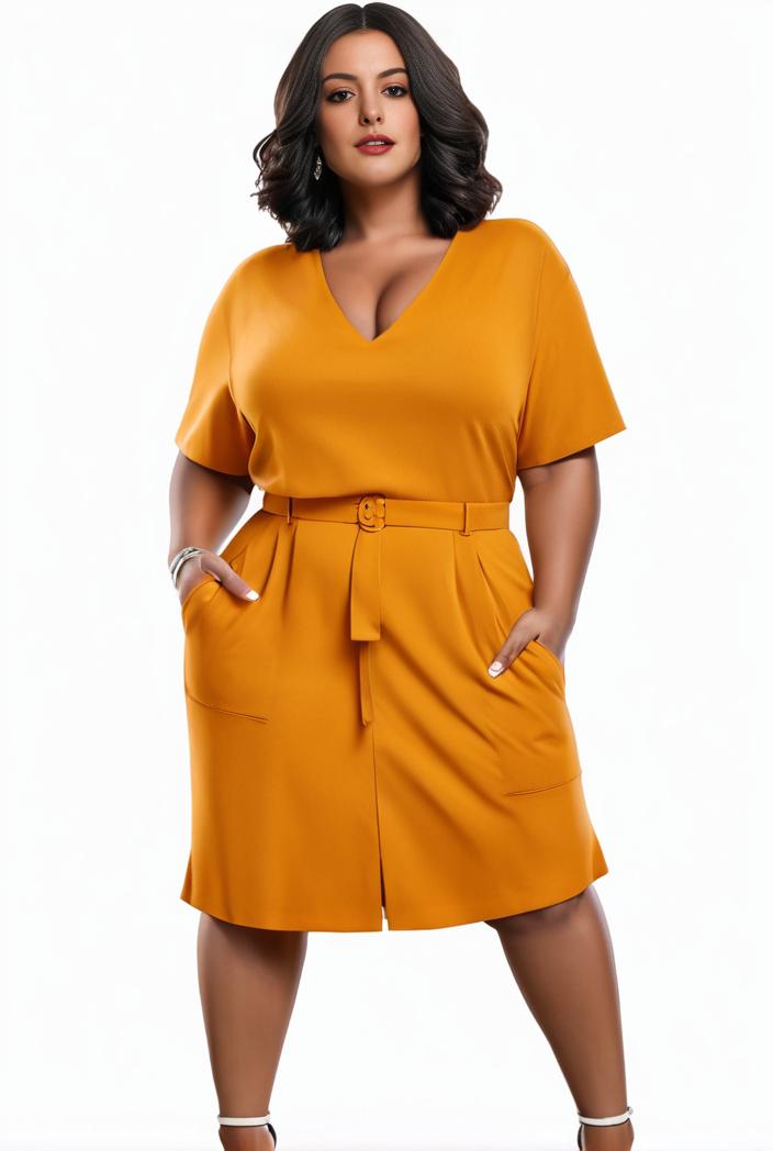 plus size faith letter print short sleeve midi dress with pockets women s plus slight stretch casual dress 142865