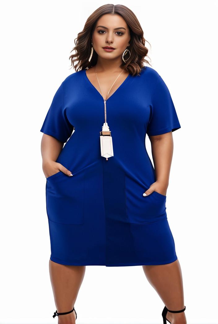 plus size faith letter print short sleeve midi dress with pockets women s plus slight stretch casual dress 142870