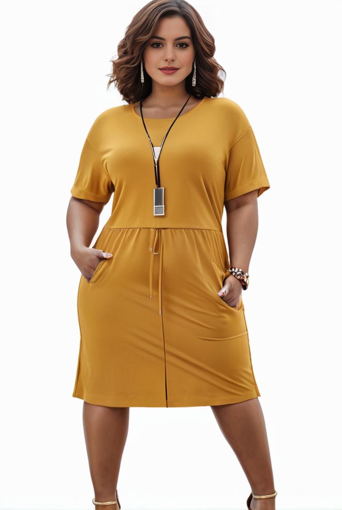 plus size faith letter print short sleeve midi dress with pockets women s plus slight stretch casual dress 142885