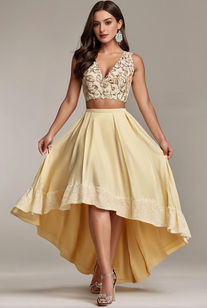 plus size sequin high low deep v neck tulle evening dresses 144479