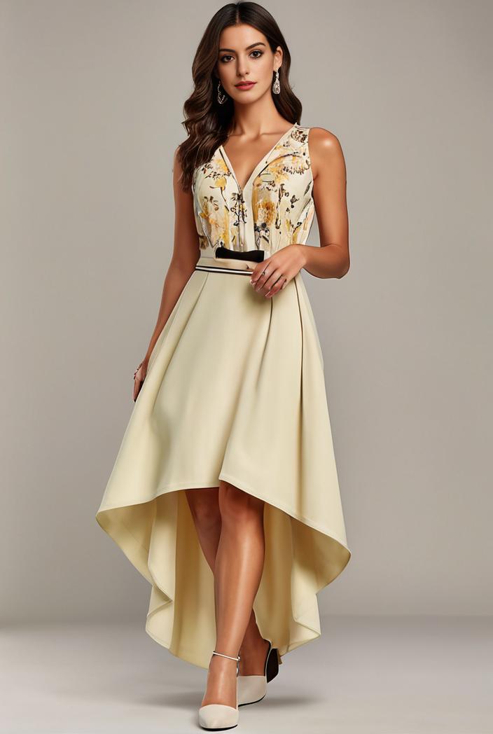 plus size sequin high low deep v neck tulle evening dresses 144485