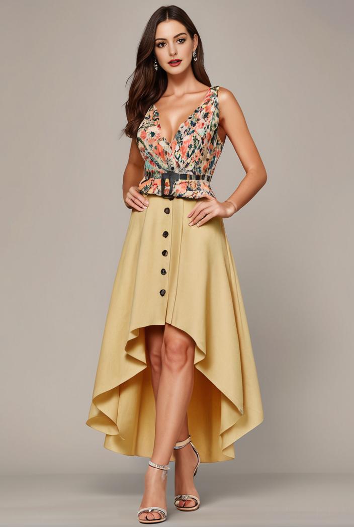 plus size sequin high low deep v neck tulle evening dresses 144488