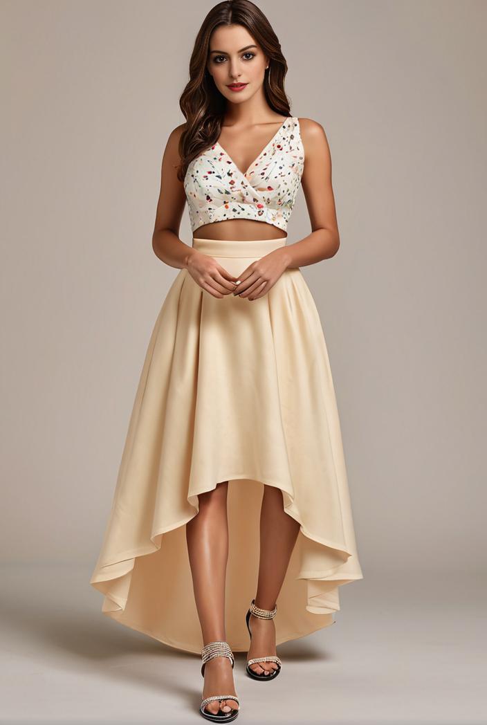 plus size sequin high low deep v neck tulle evening dresses 144489