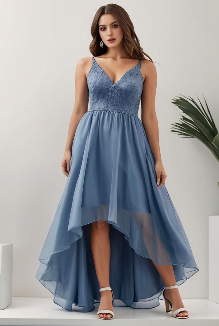 plus size sequin high low deep v neck tulle evening dresses 144500