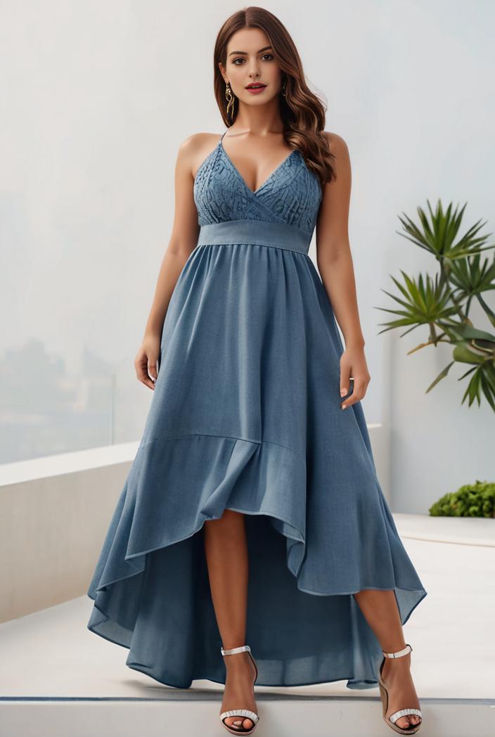 plus size sequin high low deep v neck tulle evening dresses 144502