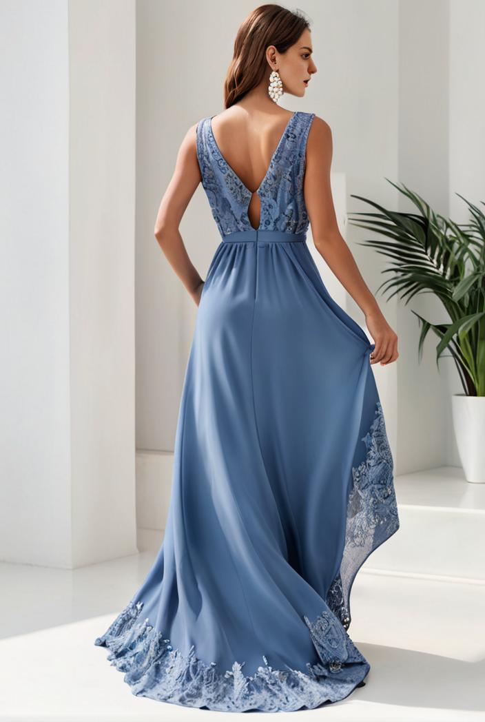 plus size sequin high low deep v neck tulle evening dresses 144511