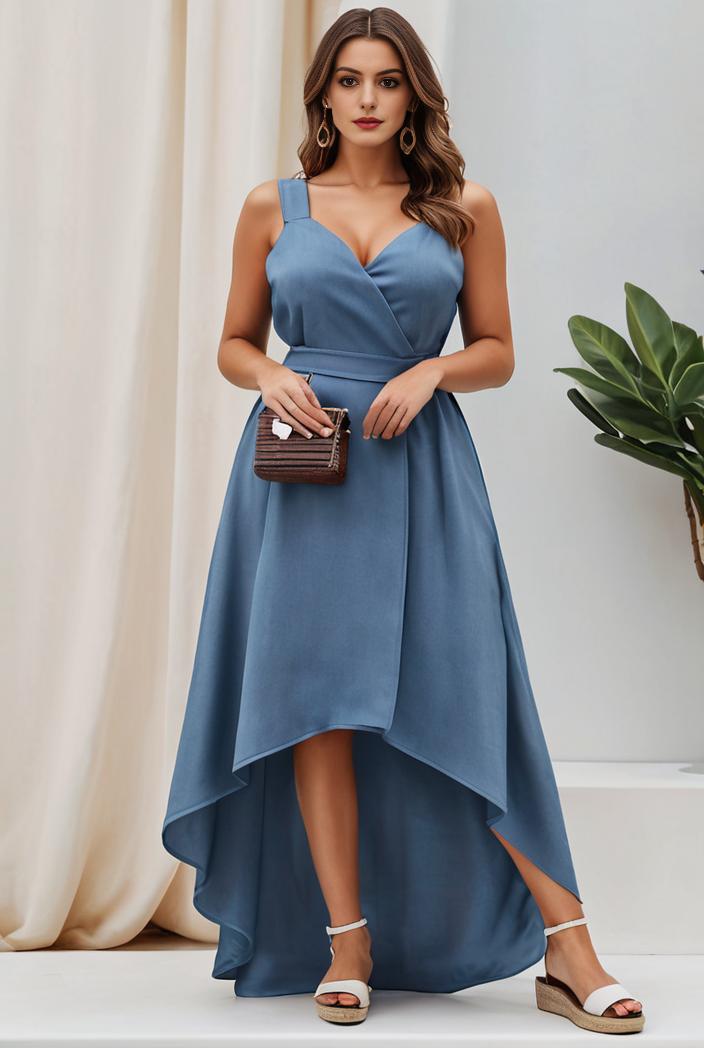 plus size sequin high low deep v neck tulle evening dresses 144529