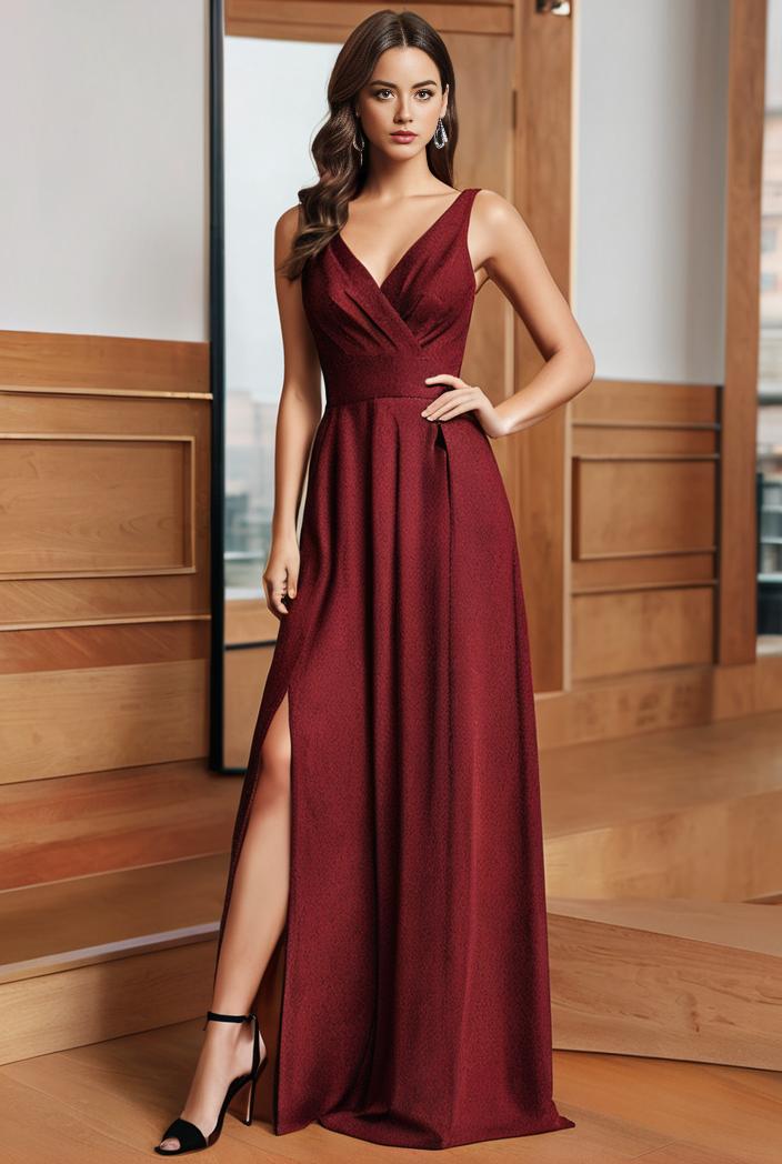 spaghetti strap 2 in 1 sheer evening dress 107376