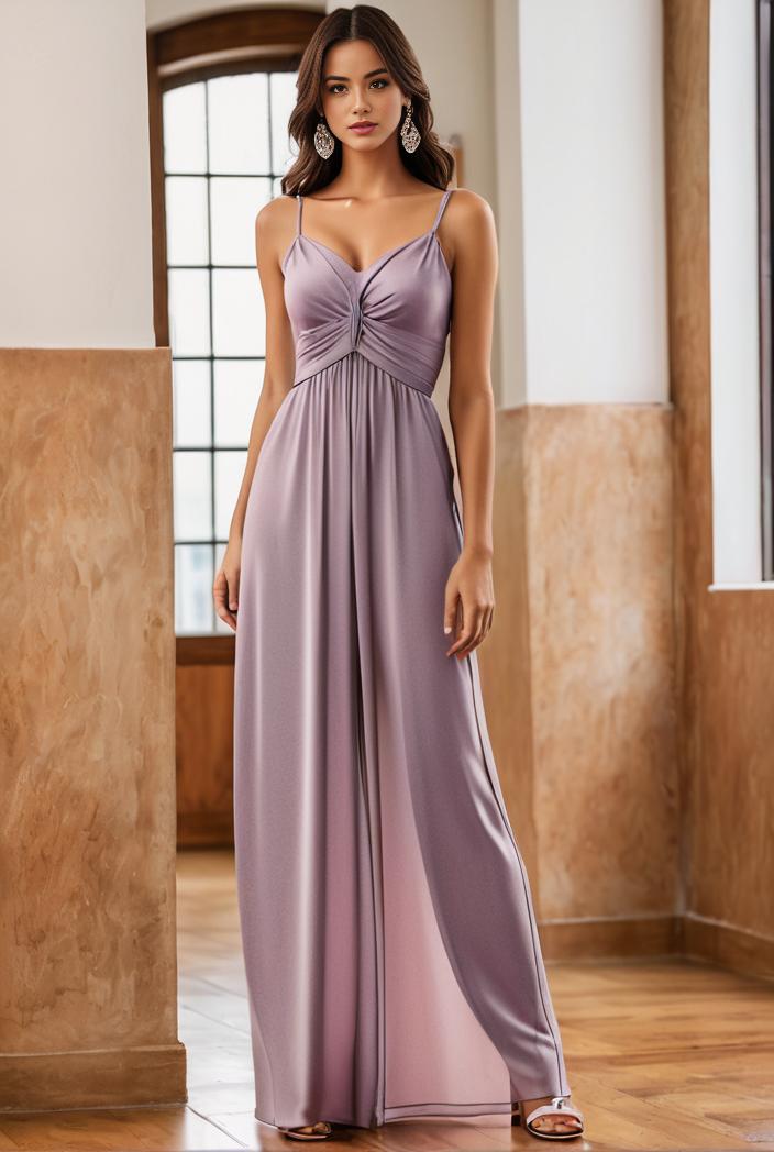 spaghetti strap 2 in 1 sheer evening dress 107434