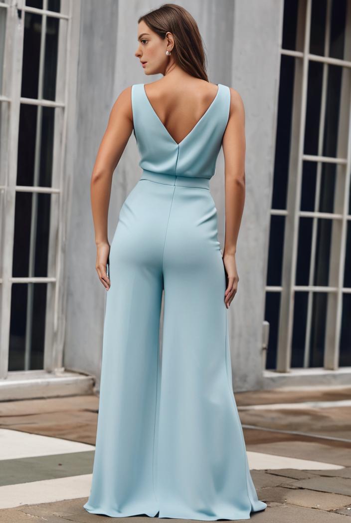 plus size shiny v neck side slit formal evening dress 145045