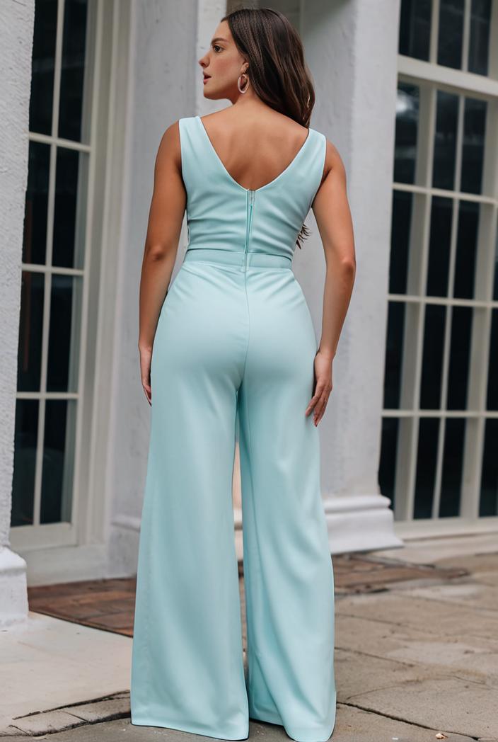 plus size shiny v neck side slit formal evening dress 145047