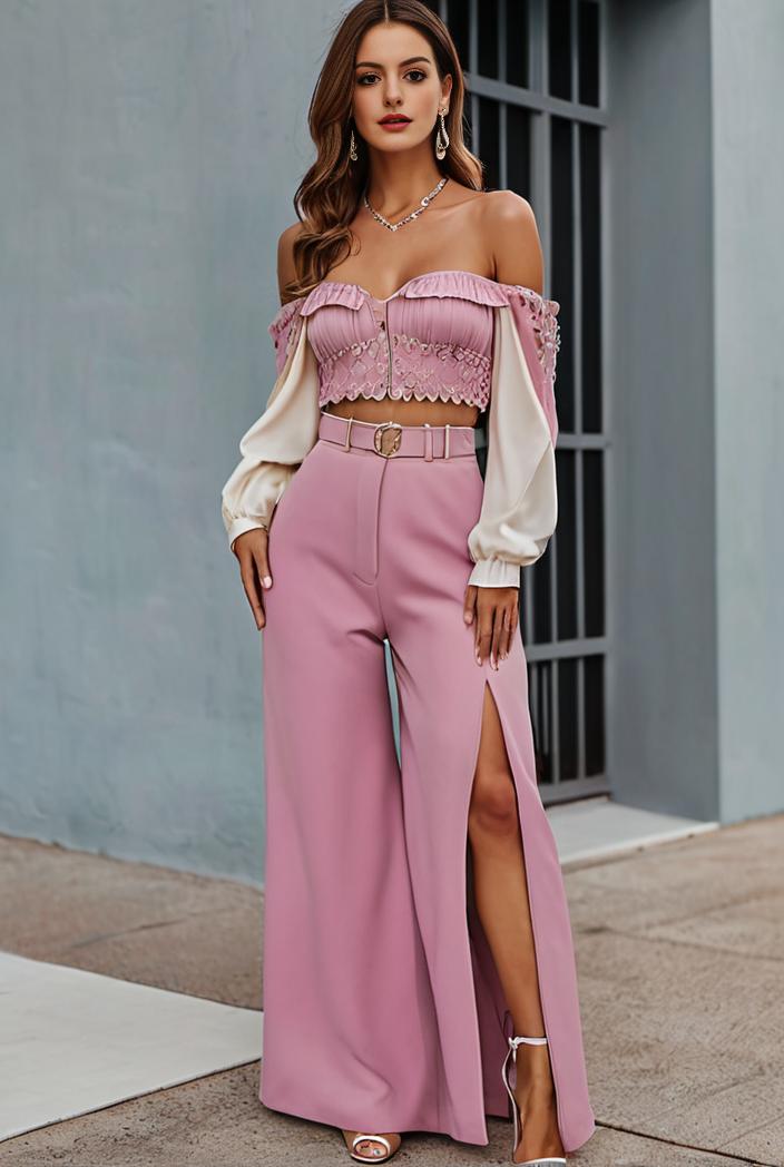 plus size shiny v neck side slit formal evening dress 145055