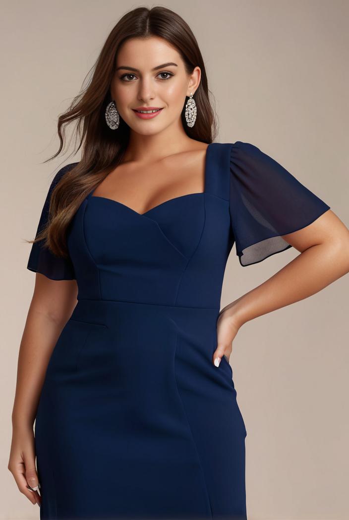 plus size sweetheart a line high slit maxi chiffon bridesmaid dress 145209