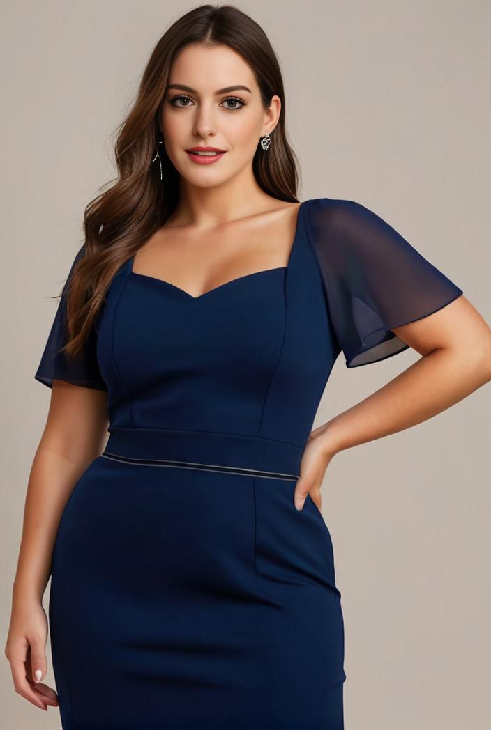 plus size sweetheart a line high slit maxi chiffon bridesmaid dress 145210