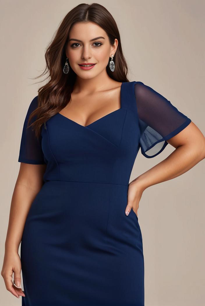 plus size sweetheart a line high slit maxi chiffon bridesmaid dress 145212