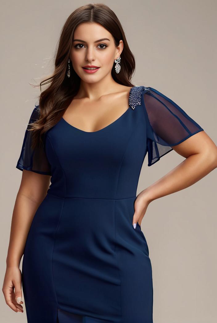 plus size sweetheart a line high slit maxi chiffon bridesmaid dress 145214