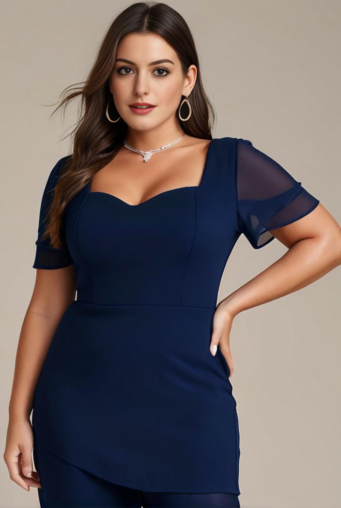 plus size sweetheart a line high slit maxi chiffon bridesmaid dress 145215