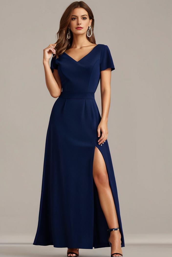 plus size sweetheart a line high slit maxi chiffon bridesmaid dress 145233