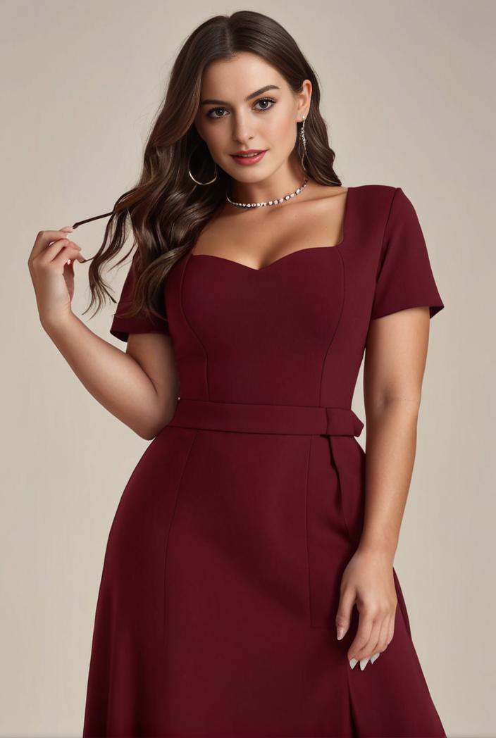plus size sweetheart a line high slit maxi chiffon bridesmaid dress 145243