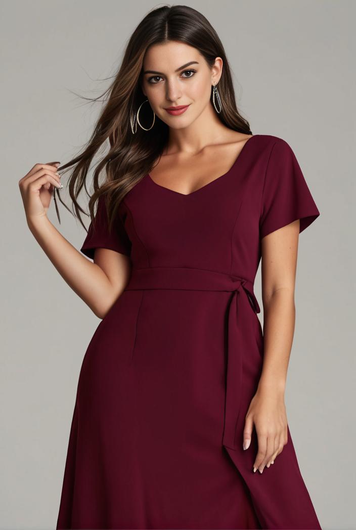 plus size sweetheart a line high slit maxi chiffon bridesmaid dress 145246