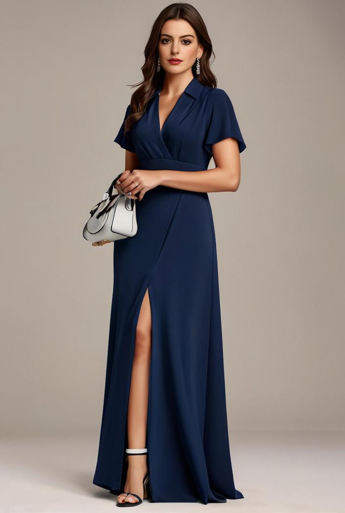 plus size sweetheart a line high slit maxi chiffon bridesmaid dress 145264