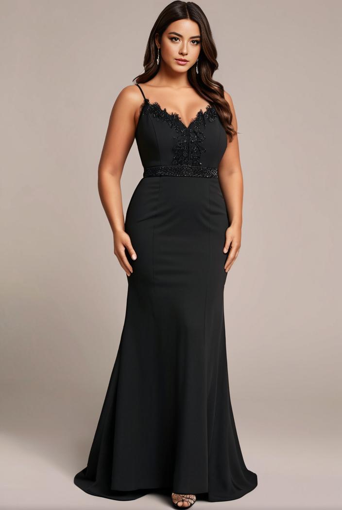 stylish plus size bodycon deep v neck sequin evening dress 107805