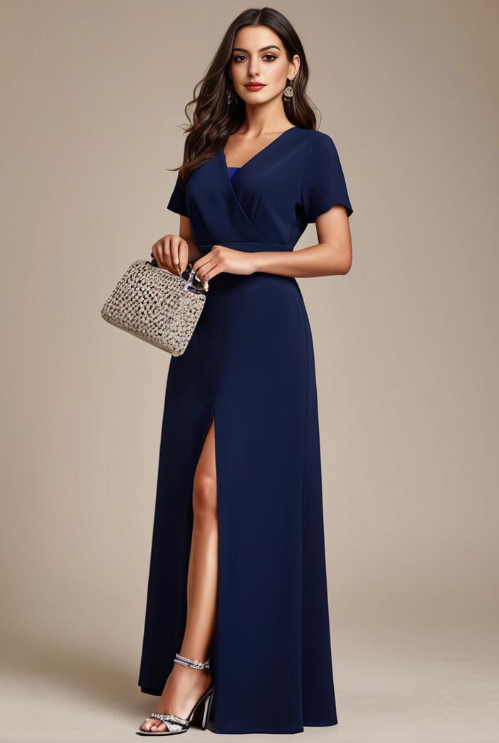 plus size sweetheart a line high slit maxi chiffon bridesmaid dress 145268