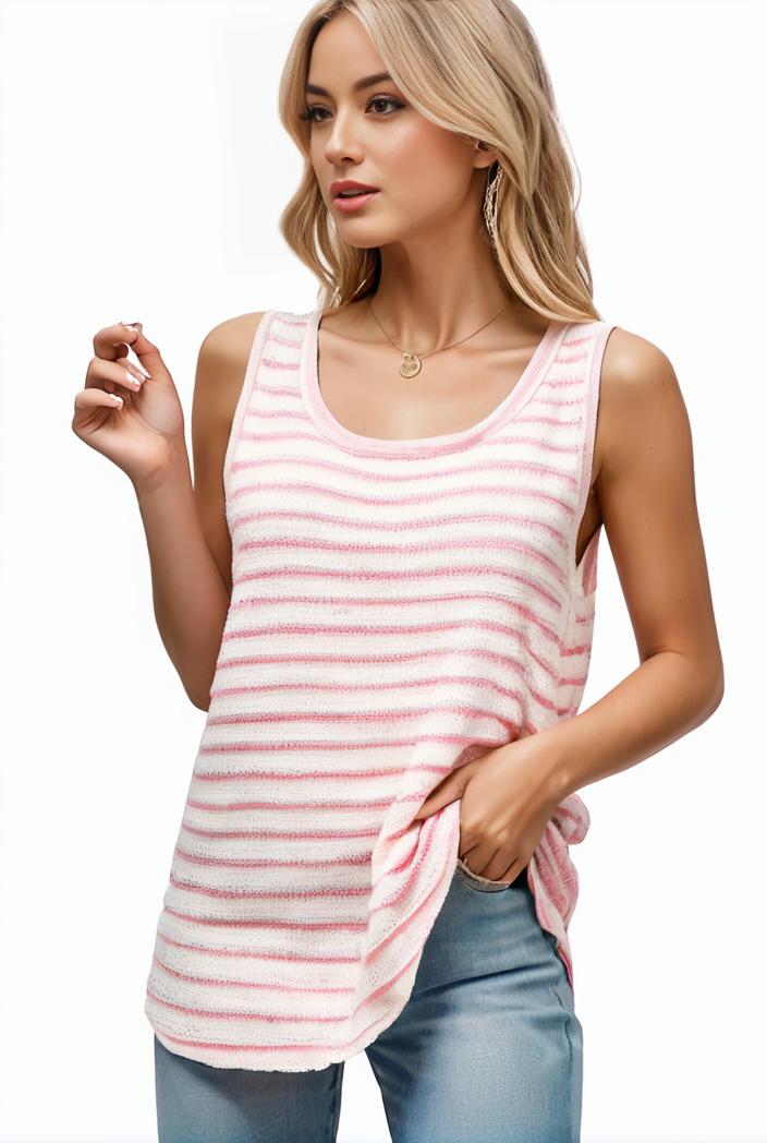 tops pleated hollow square neck sleeveless tank top 126707