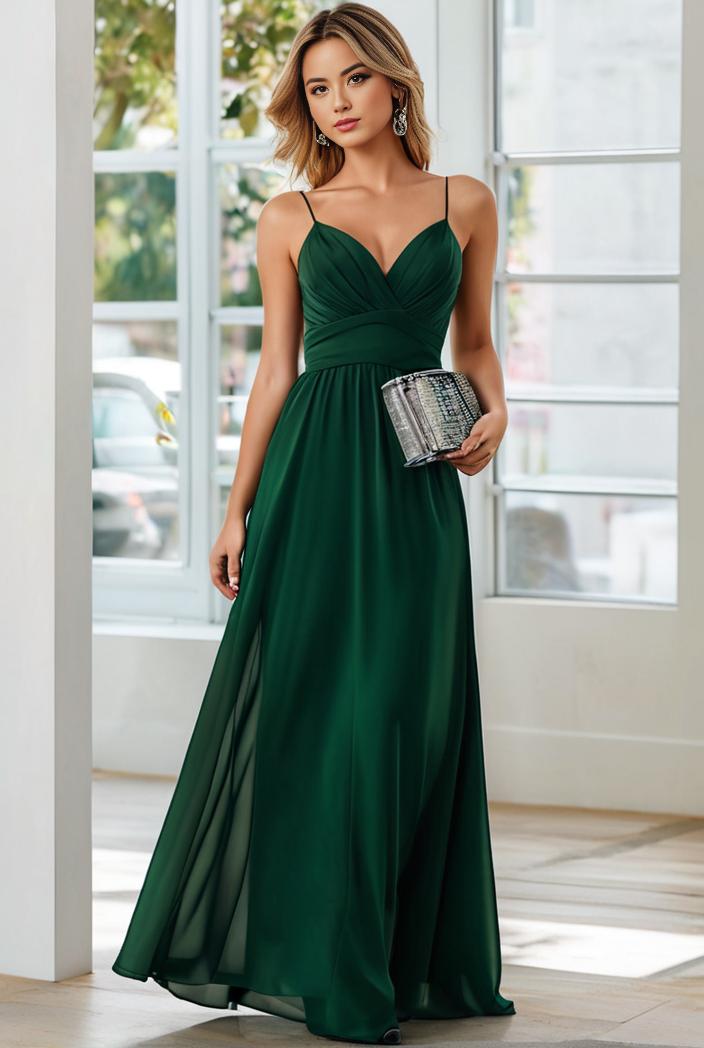convertible chiffon lace open back spaghetti straps bridesmaid dress 111127
