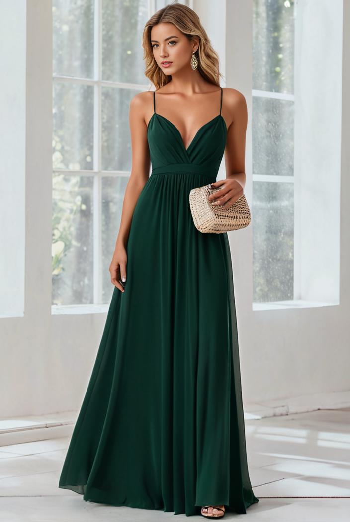 convertible chiffon lace open back spaghetti straps bridesmaid dress 111129