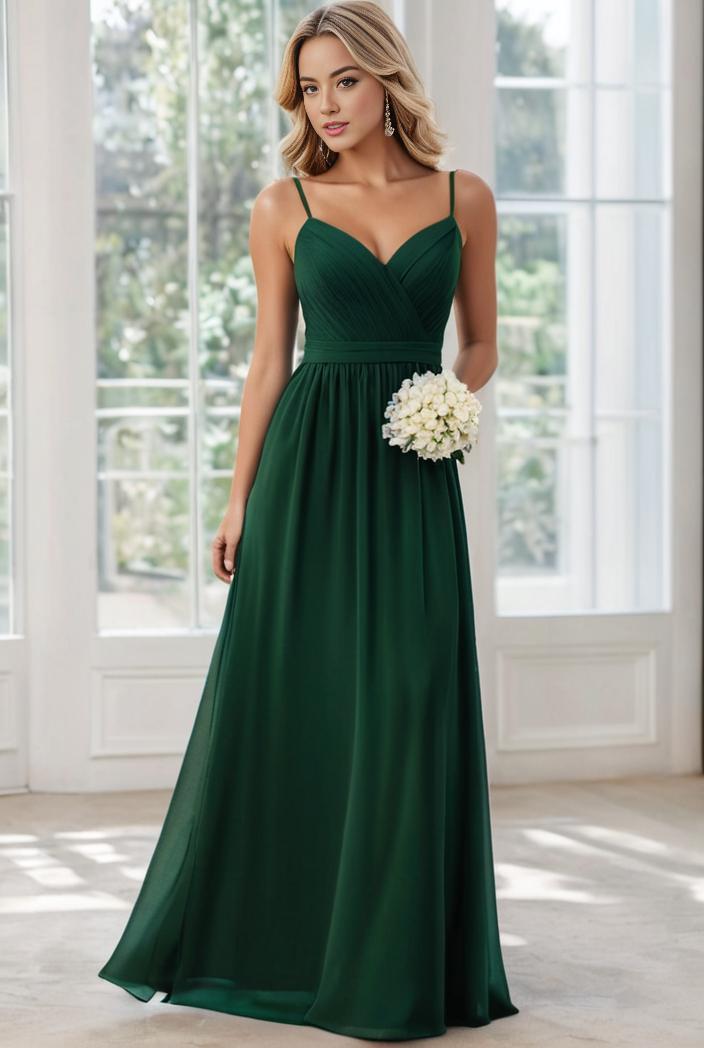 convertible chiffon lace open back spaghetti straps bridesmaid dress 111130
