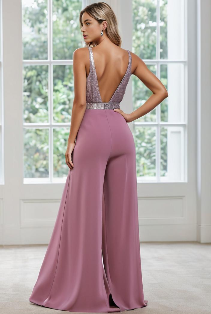 convertible chiffon lace open back spaghetti straps bridesmaid dress 111157