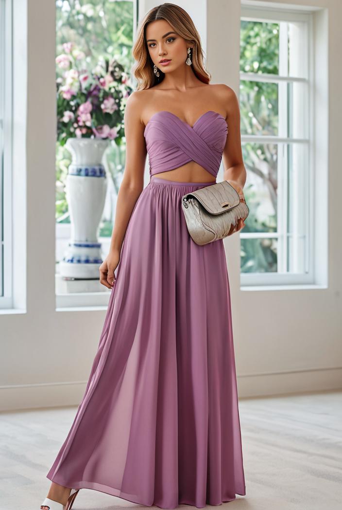 convertible chiffon lace open back spaghetti straps bridesmaid dress 111163