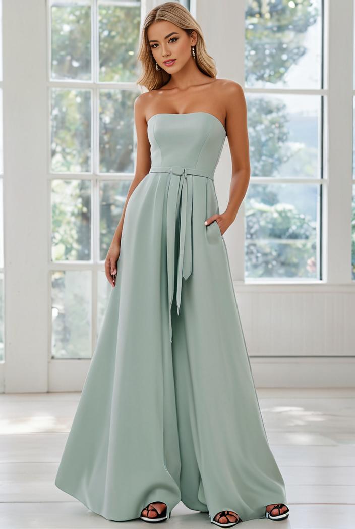 convertible chiffon lace open back spaghetti straps bridesmaid dress 111191