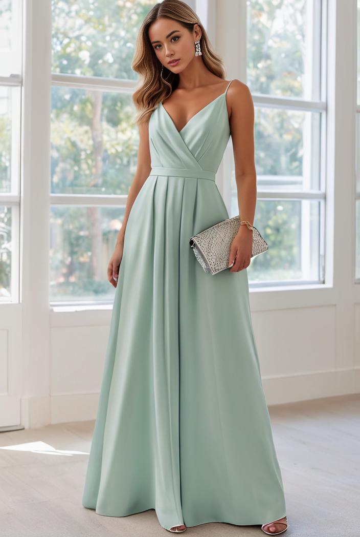 convertible chiffon lace open back spaghetti straps bridesmaid dress 111193