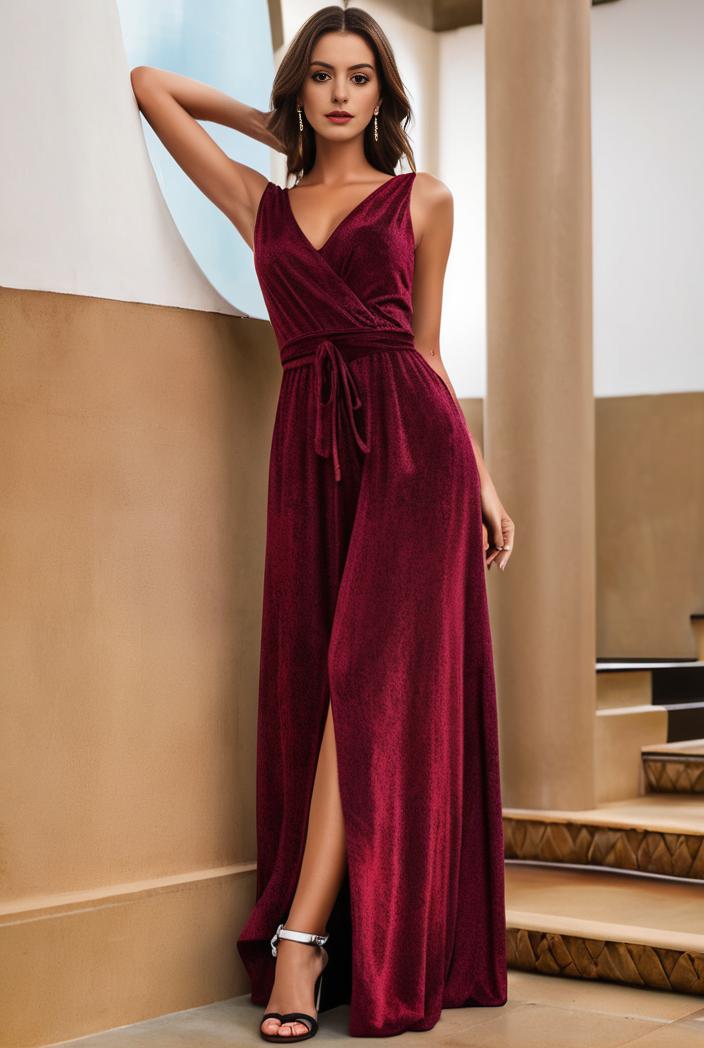 spaghetti strap 2 in 1 sheer evening dress 149953