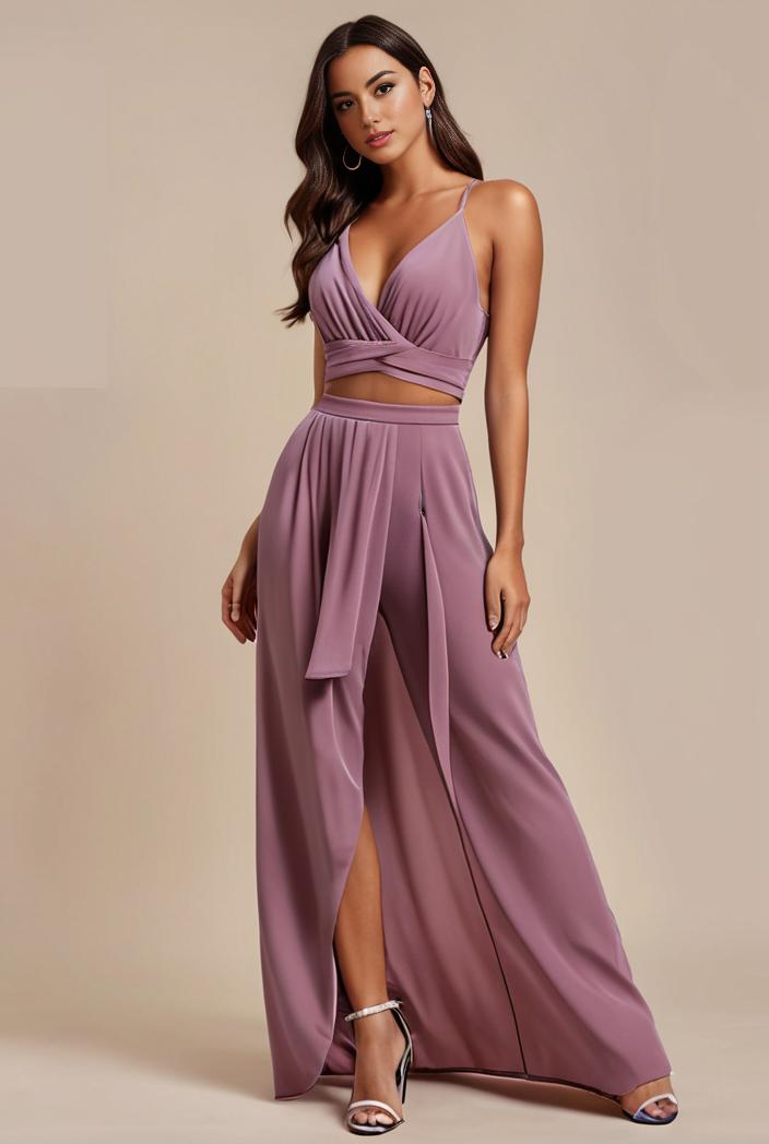 elegant chiffon high low off the shoulder bridesmaid dress 112581