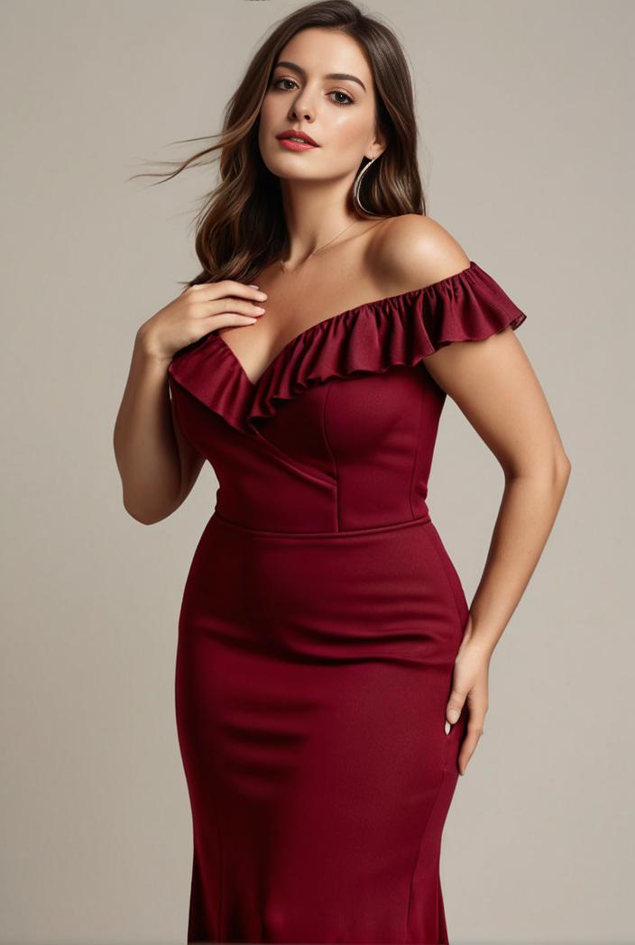 stylish plus size bodycon deep v neck sequin evening dress 100324