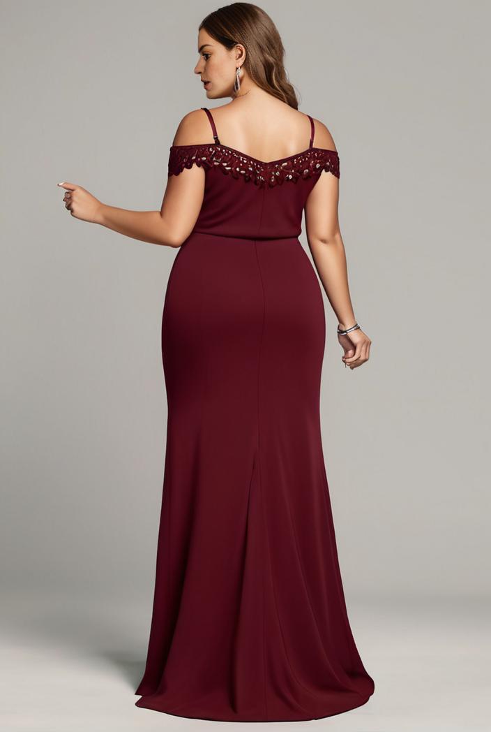 stylish plus size bodycon deep v neck sequin evening dress 100328