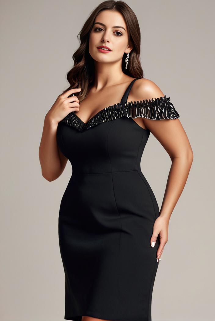 stylish plus size bodycon deep v neck sequin evening dress 100335