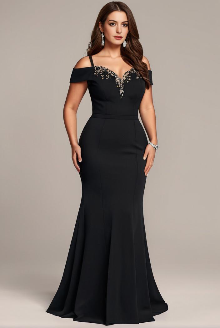 stylish plus size bodycon deep v neck sequin evening dress 100342